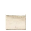 Oliveta Women's small wallet in metallic leather color metallic platinum