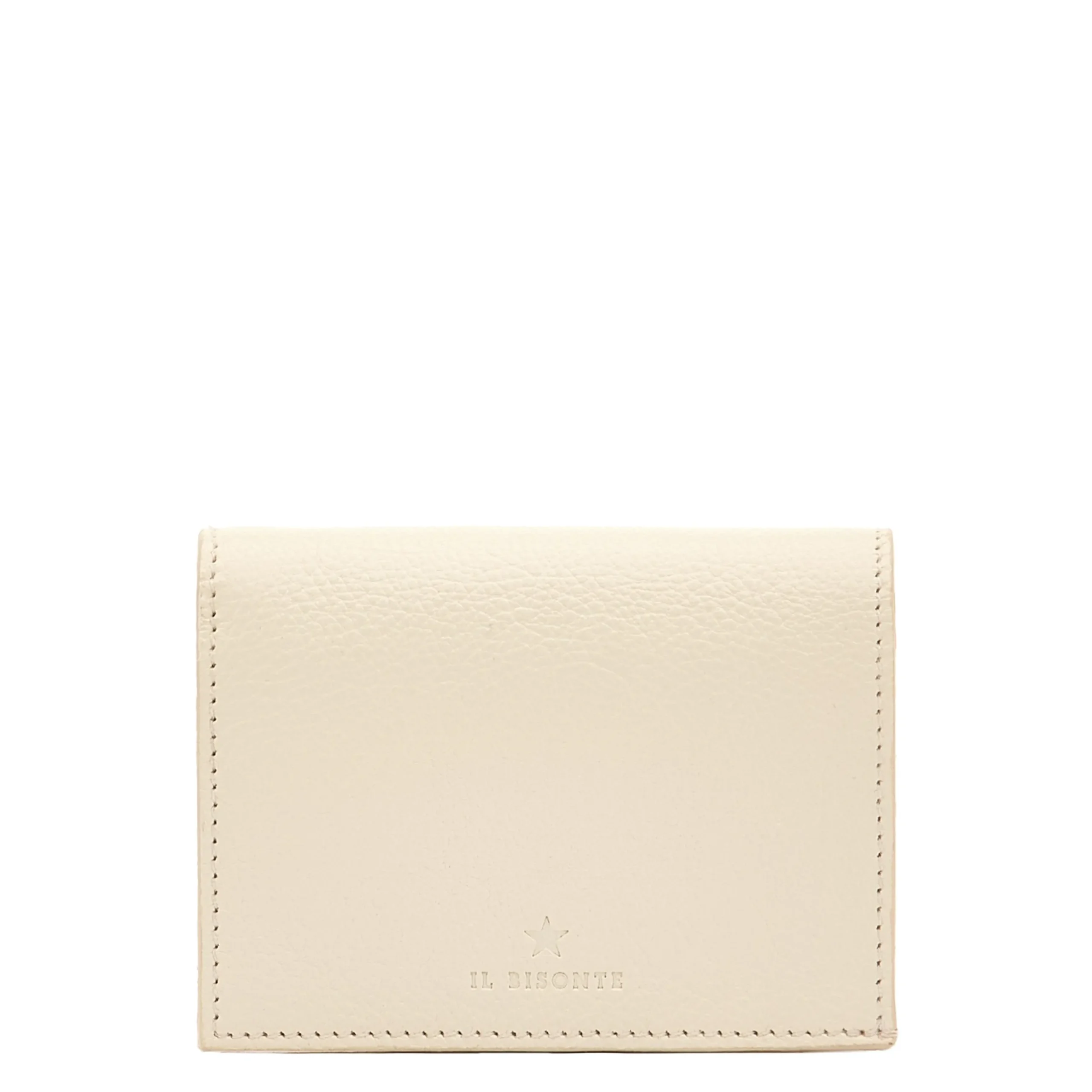 Oliveta Women's small wallet in leather color milk