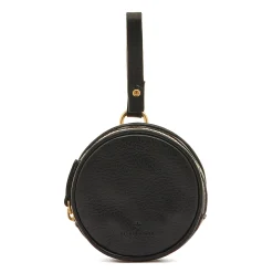 Oliveta Women's coin purse in leather color black