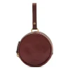 Oliveta Women's coin purse in leather color black cherry