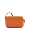 Oliveta Women's crossbody bag in leather color caramel