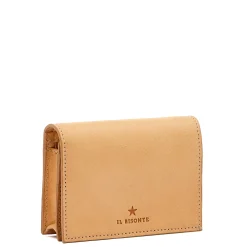 Oliveta Women's small wallet in leather color natural