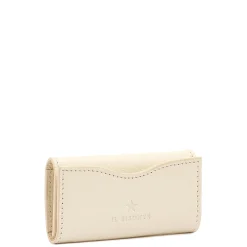 Oliveta Women's keyring in leather color milk