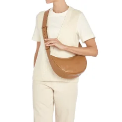 Oliveta Women's hobo in leather color gianduia