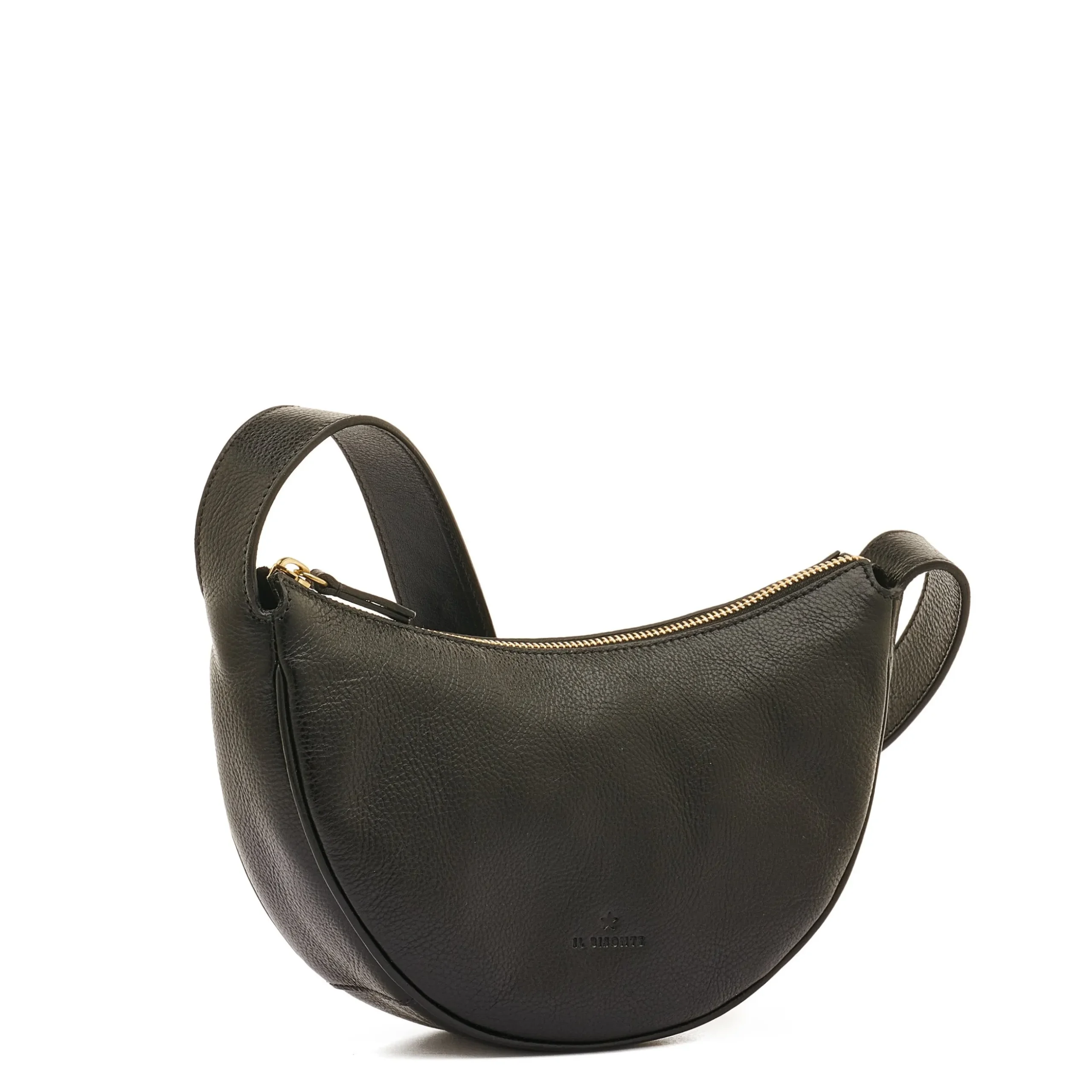 Oliveta Women's hobo in leather color black