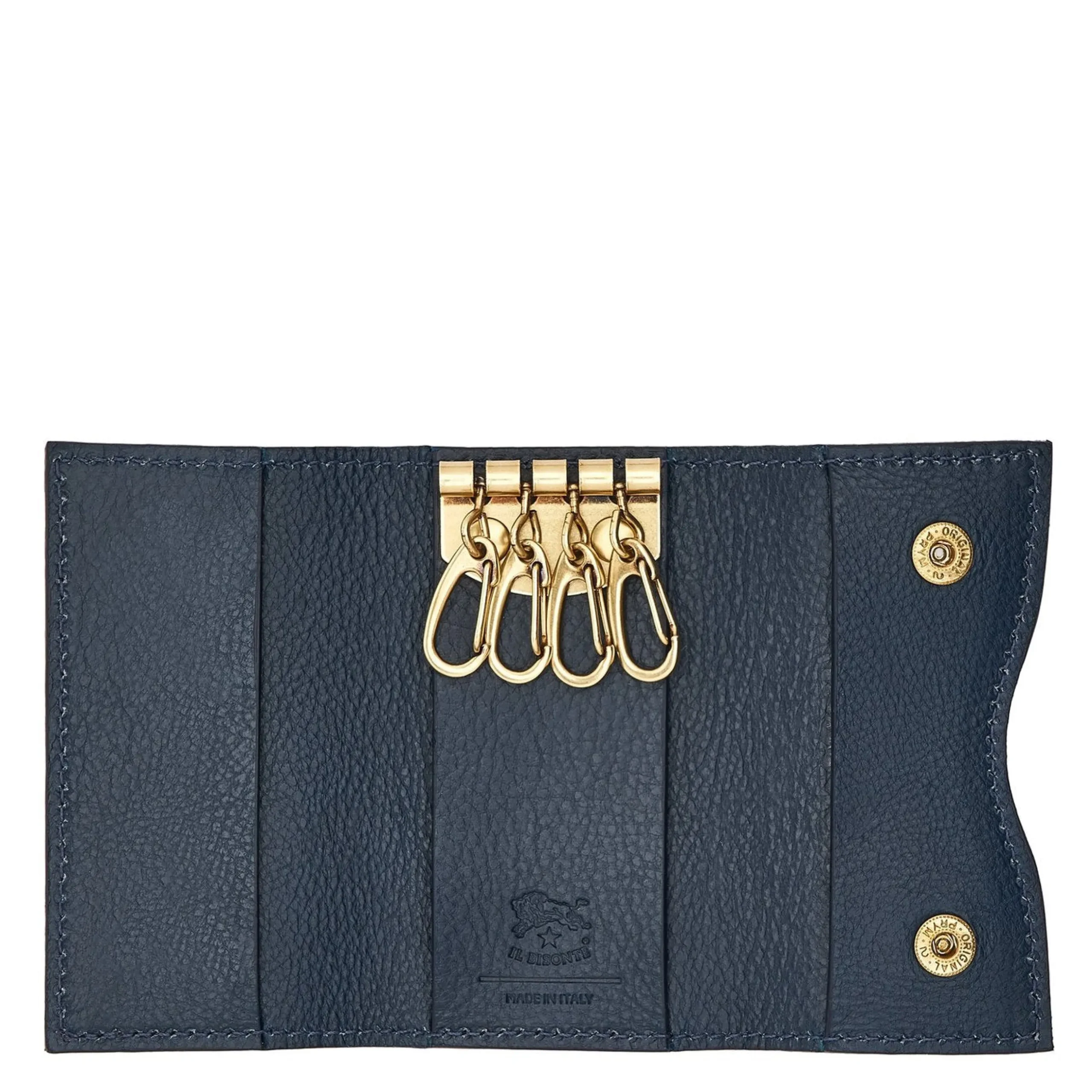 Oliveta Women's keyring in leather color blue