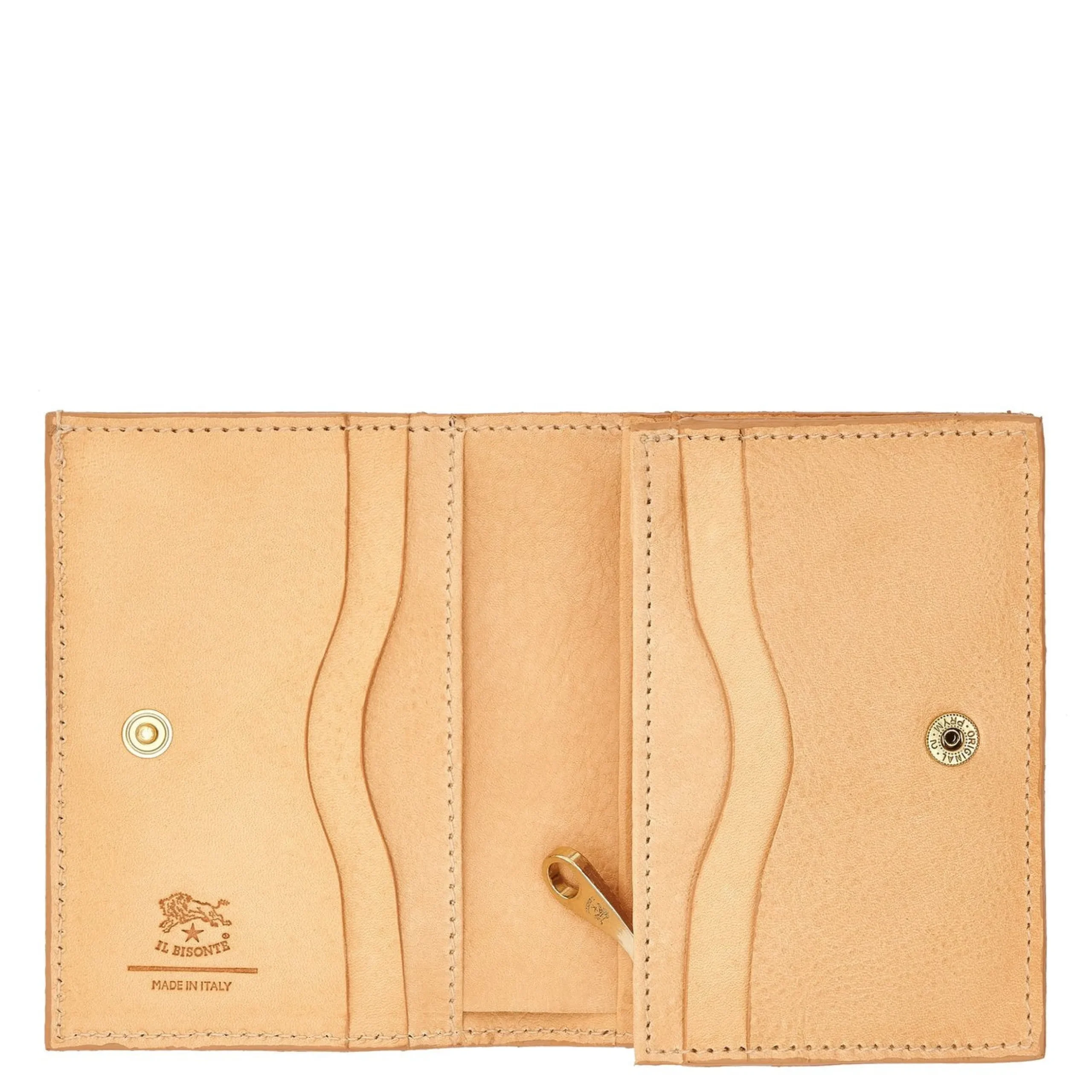 Oliveta Women's small wallet in leather color natural