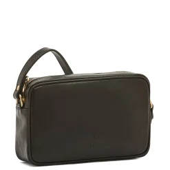 Oliveta Women's crossbody bag in leather color black