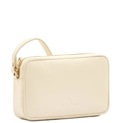 Oliveta Women's crossbody bag in leather color milk