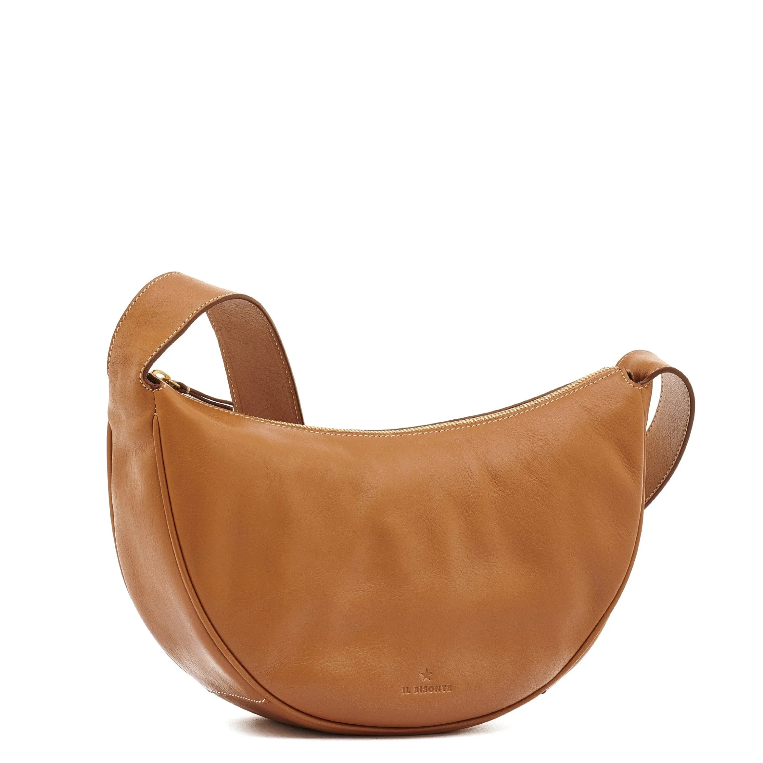 Oliveta Women's hobo in leather color gianduia