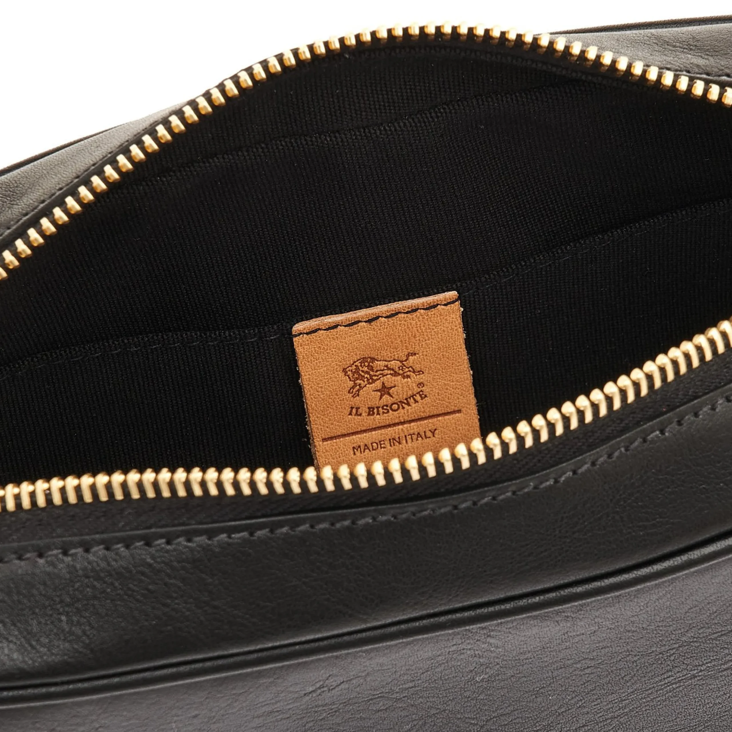 Oliveta Women's crossbody bag in leather color black
