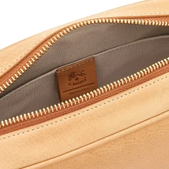 Oliveta Women's crossbody bag in leather color natural