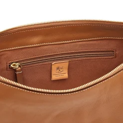 Oliveta Women's hobo in leather color gianduia