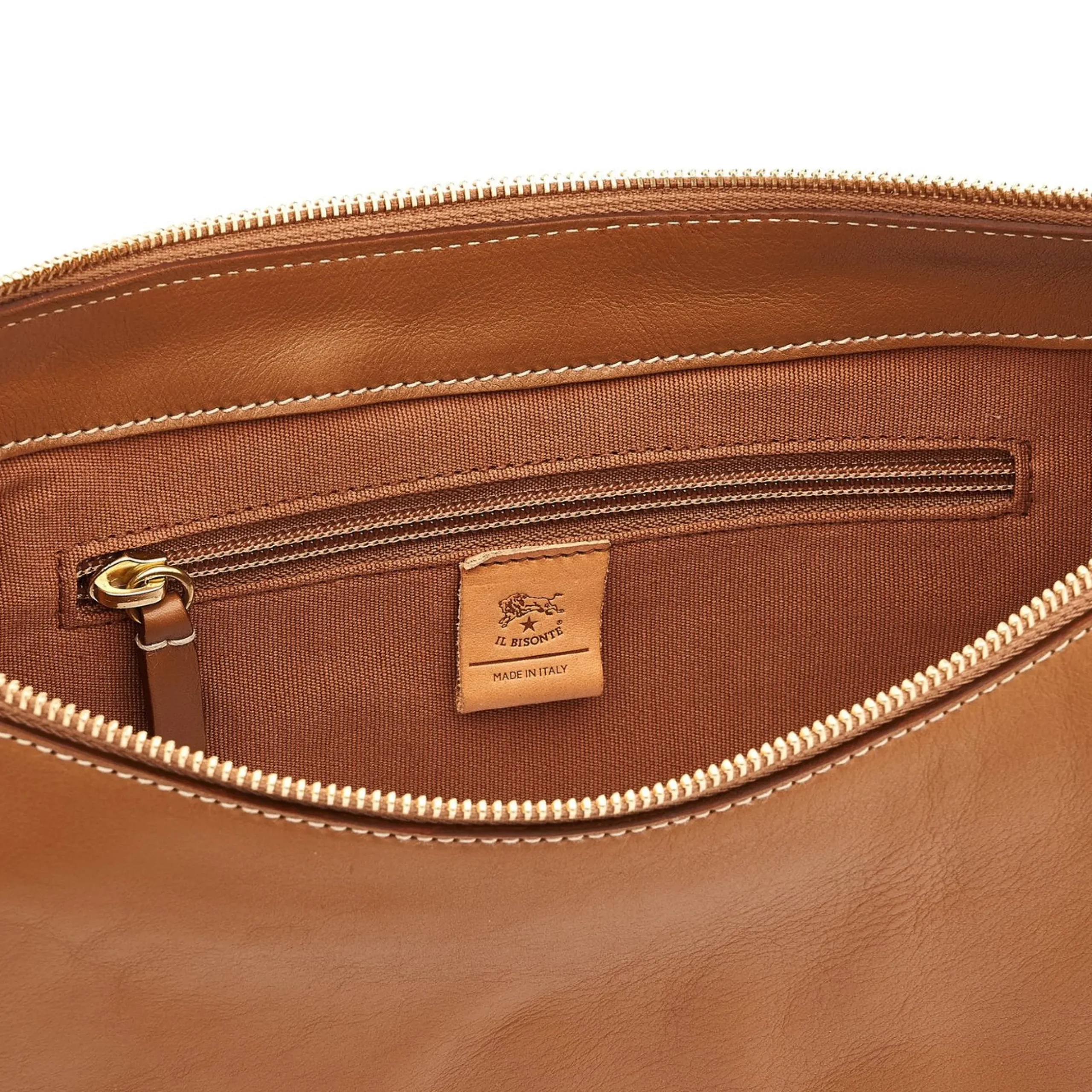 Oliveta Women's hobo in leather color gianduia