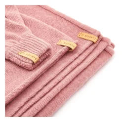 Opera Women's scarf, hat and gloves in wool color cipria