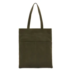 Oriuolo Men's tote bag in vintage leather color forest