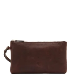 Oriuolo Men's clutch bag in vintage leather color coffee