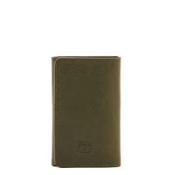 Oriuolo Men's keyring in vintage leather color forest