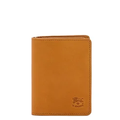 Oriuolo Men's card case in vintage leather color natural