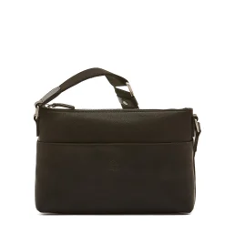 Oriuolo Men's crossbody bag in vintage leather color black