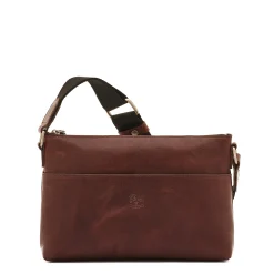 Oriuolo Men's crossbody bag in vintage leather color coffee