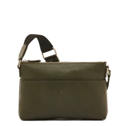 Oriuolo Men's crossbody bag in vintage leather color forest