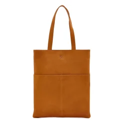 Oriuolo Men's tote bag in vintage leather color natural