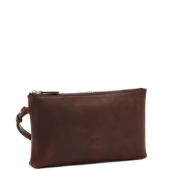 Oriuolo Men's clutch bag in vintage leather color coffee