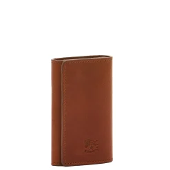 Oriuolo Men's keyring in vintage leather color sepia