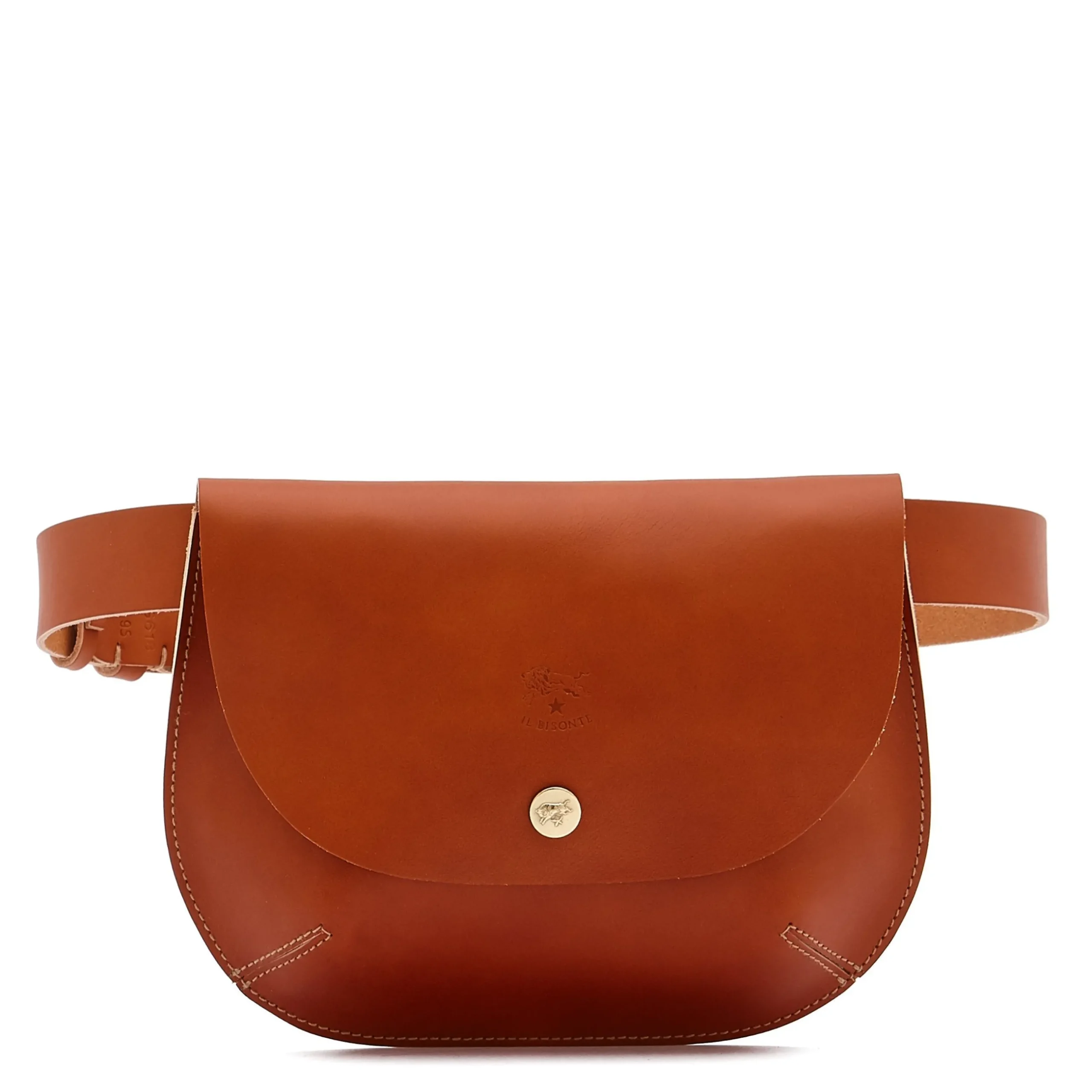Parione Women's belt bag in leather color caramel