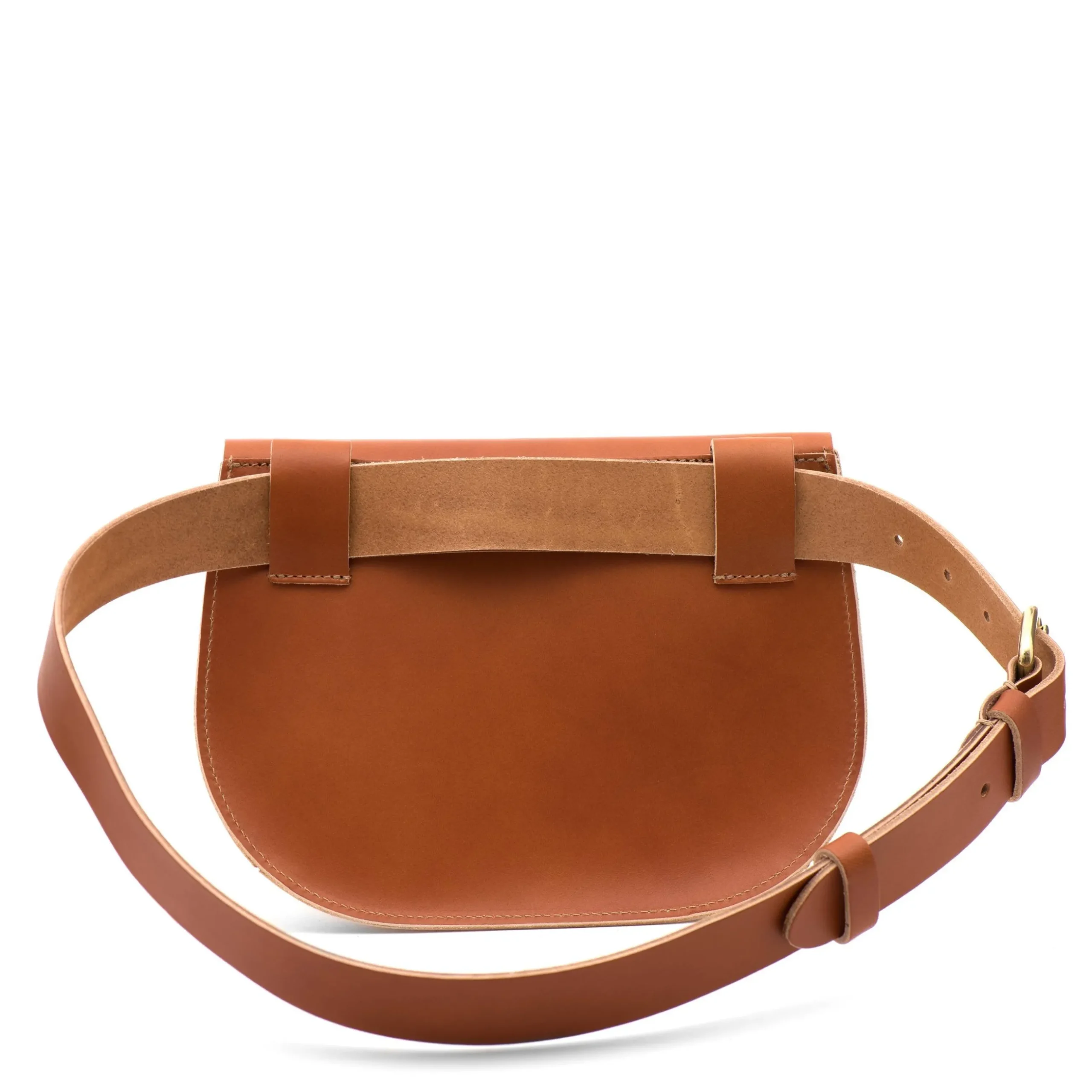 Parione Women's belt bag in leather color caramel