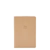 Passport holder in leather color caffelatte