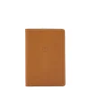 Passport holder in leather color gianduia