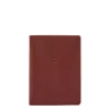 Passport holder in leather color black cherry