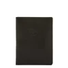 Passport holder in leather color black