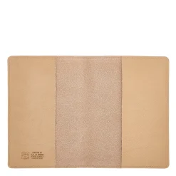 Passport holder in leather color caffelatte