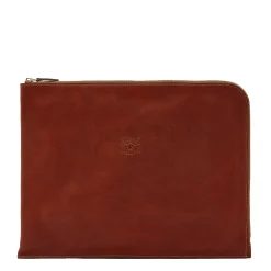 Portfolio in vintage leather color sepia