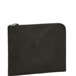 Portfolio in vintage leather color black