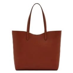 Roseto Women's tote bag in leather color red ruggine