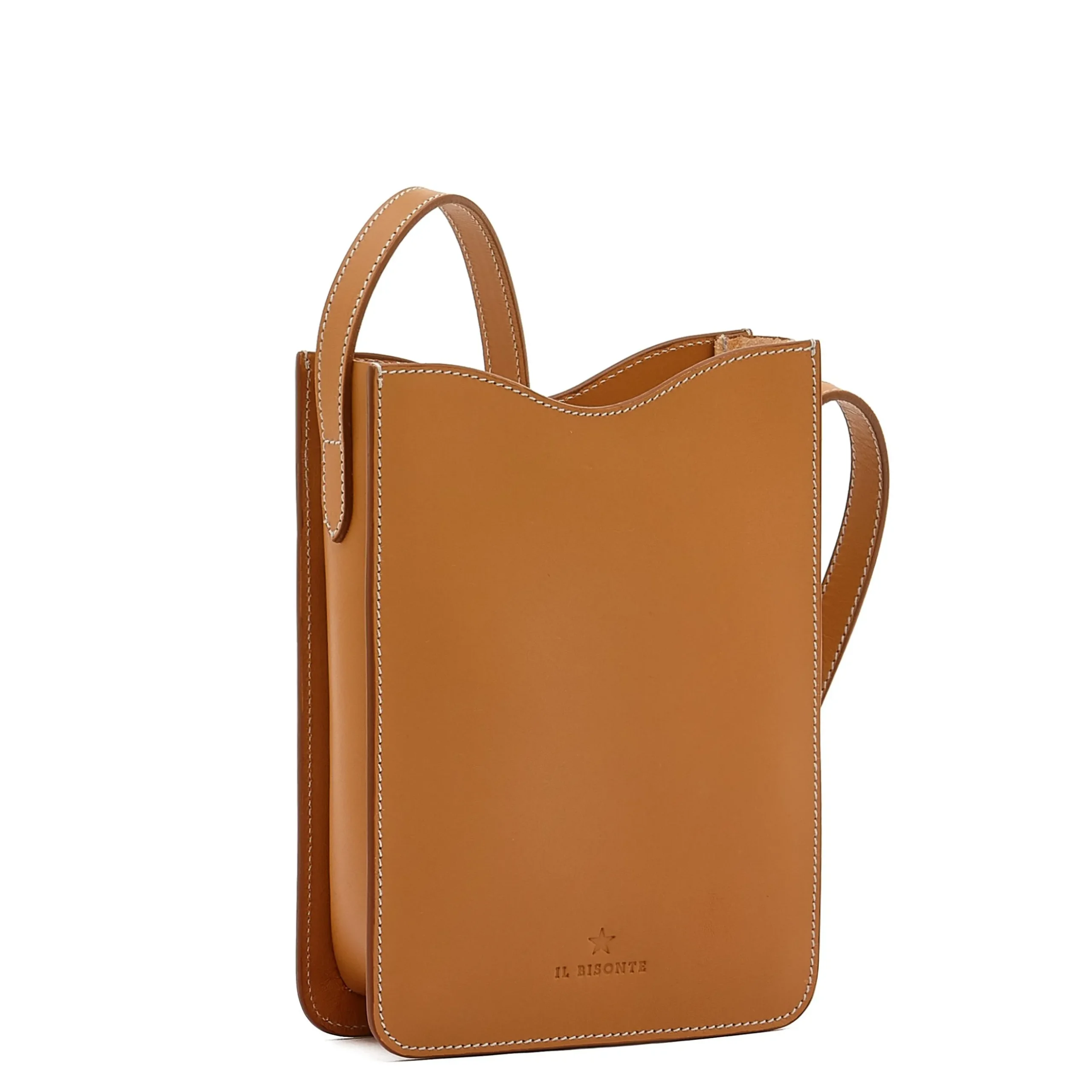 Roseto Women's crossbody bag in leather color natural