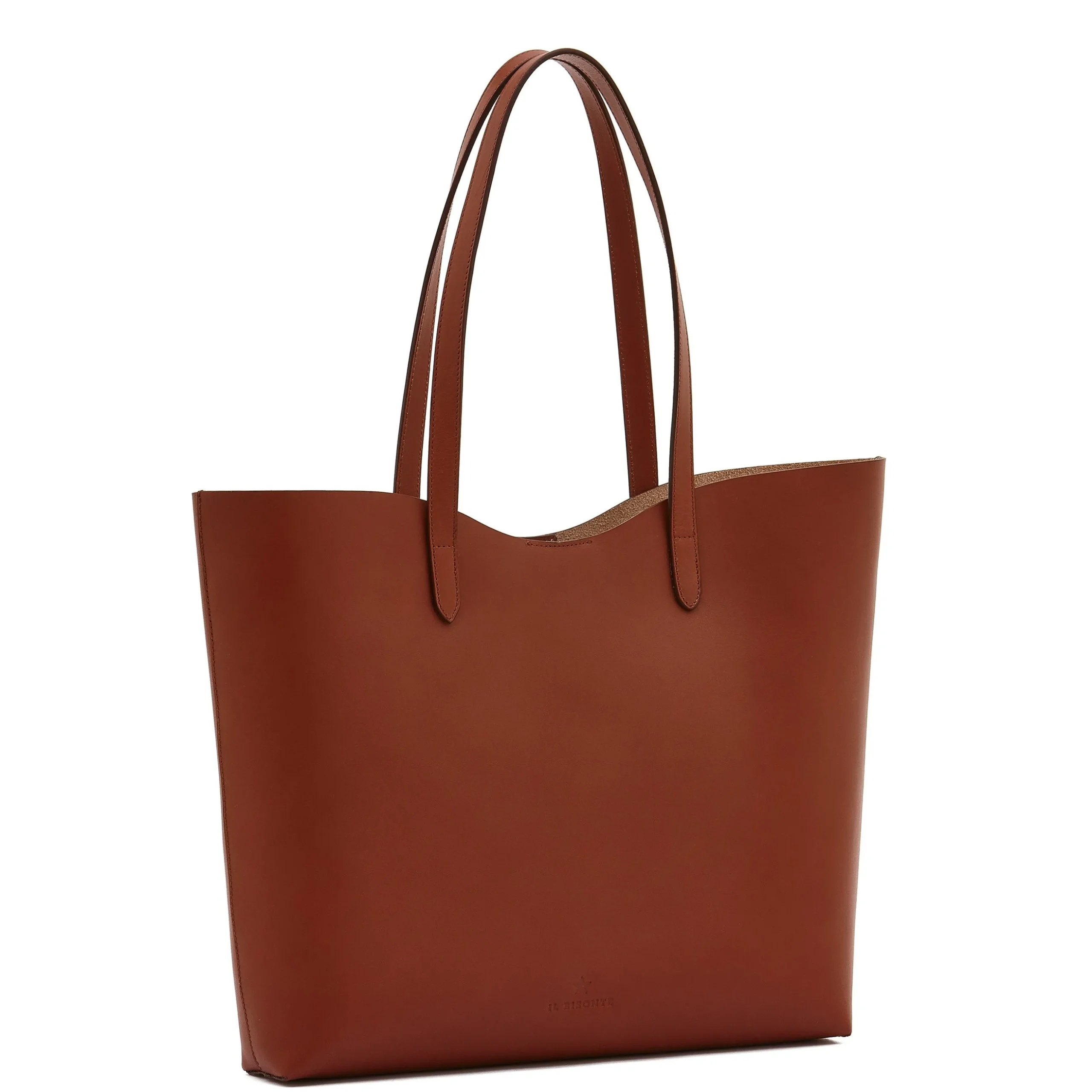 Roseto Women's tote bag in leather color red ruggine