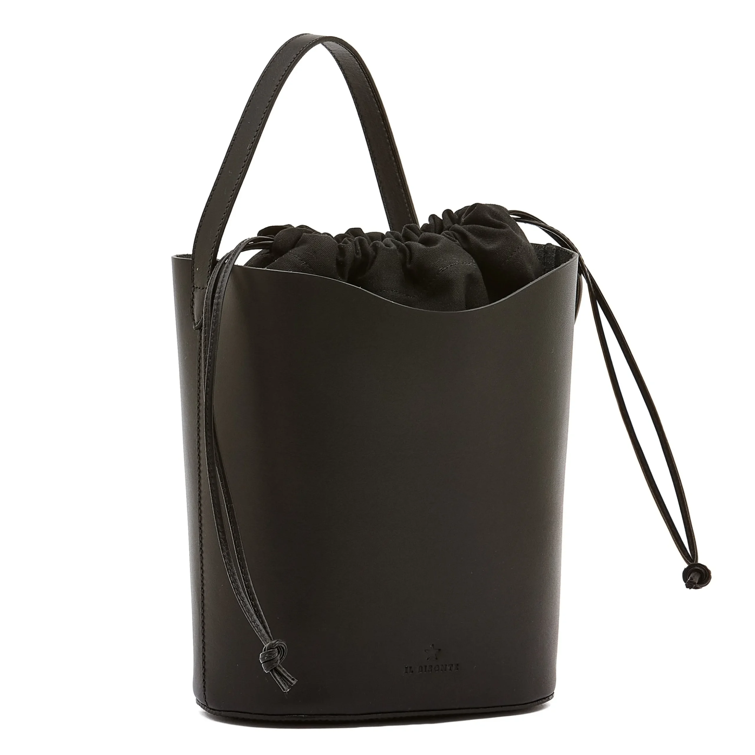 Roseto Women's bucket bag in leather color black