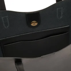 Roseto Women's tote bag in leather color black