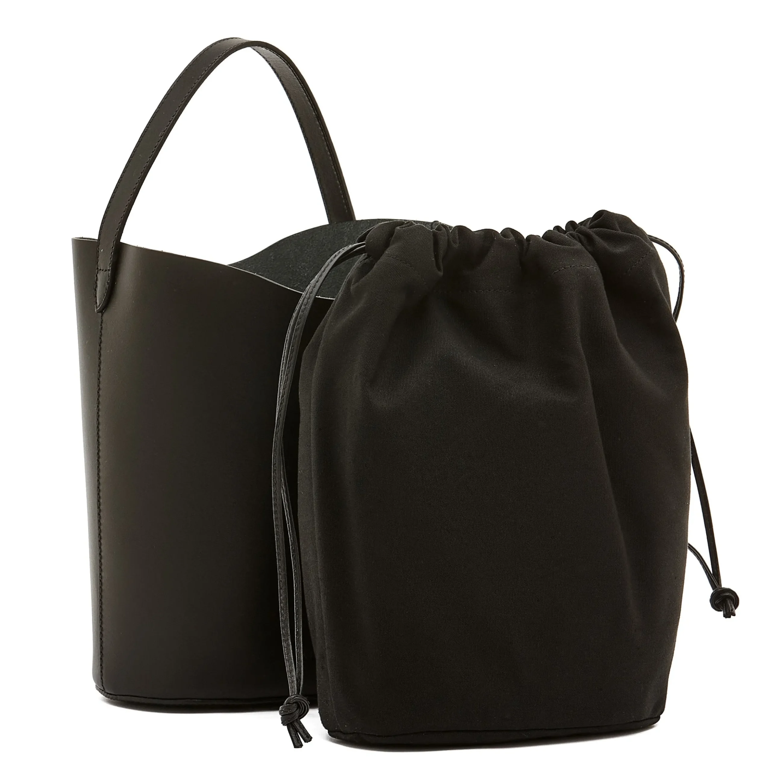 Roseto Women's bucket bag in leather color black
