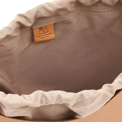 Roseto Women's bucket bag in leather color natural