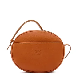 Rubino Women's crossbody bag in leather color caramel