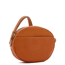 Rubino Women's crossbody bag in leather color caramel