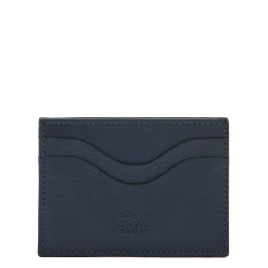 Salina Card case in leather color blue