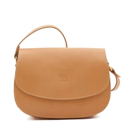 Salina Women's crossbody bag in leather color natural