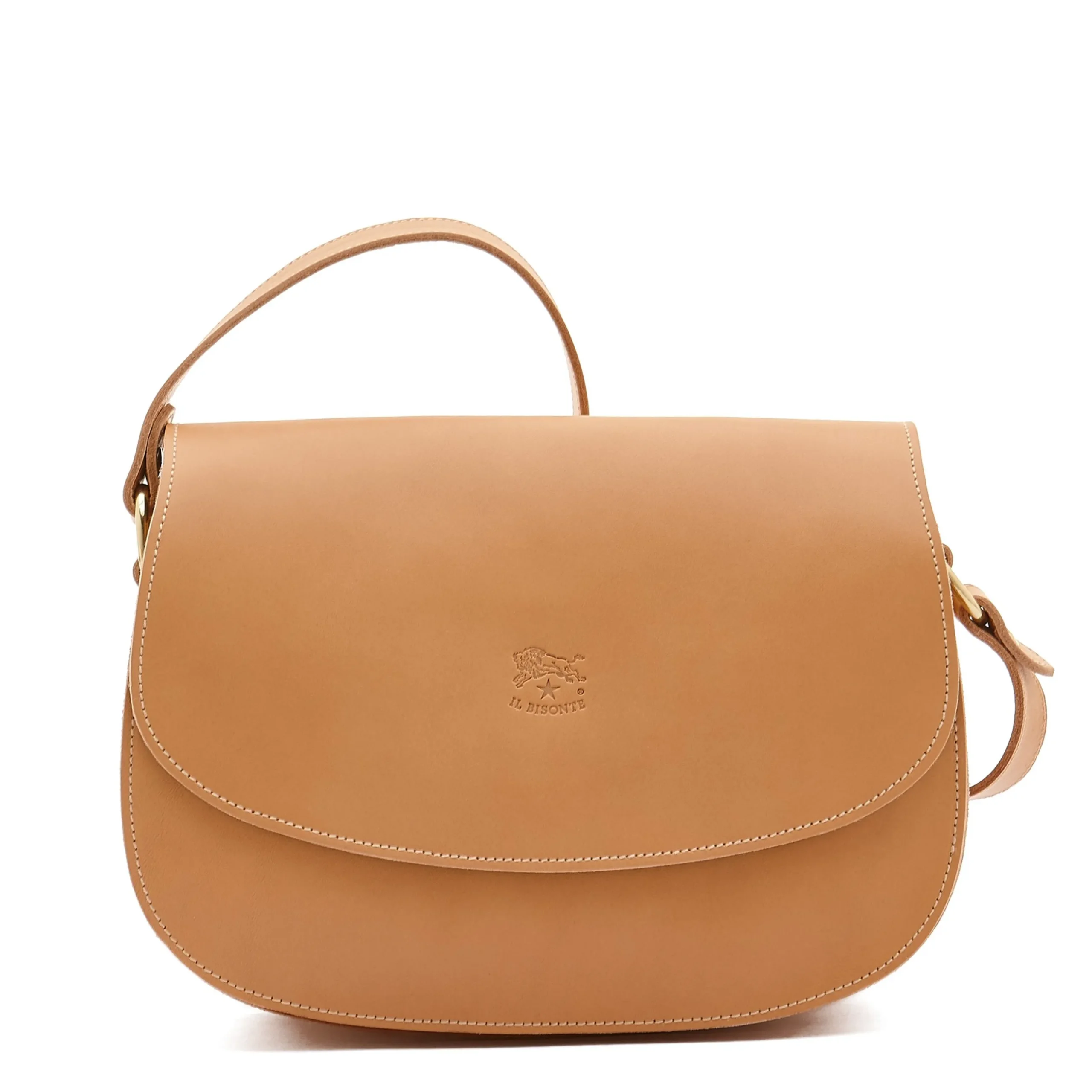 Salina Women's crossbody bag in leather color natural